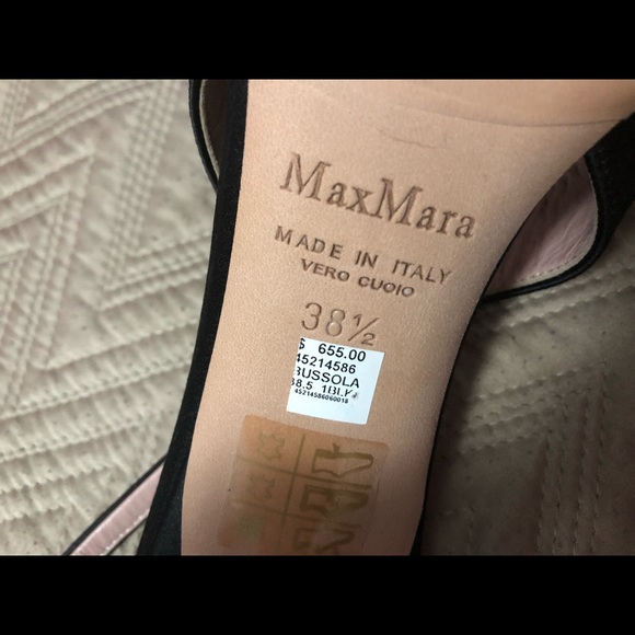 Maxmara black satin shoe - Picture 6 of 8